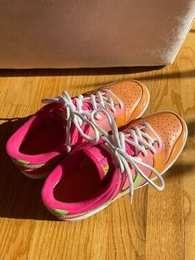 Nike Kids Pink and Peach Low-Top Sneakers
